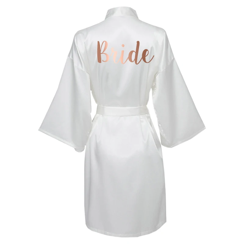 Faux Satin Robes Bridal Robes Wedding Bridesmaid Morning Robe Short Satin Robes Custom Robe Sage Green Bride Robe Sister Bride