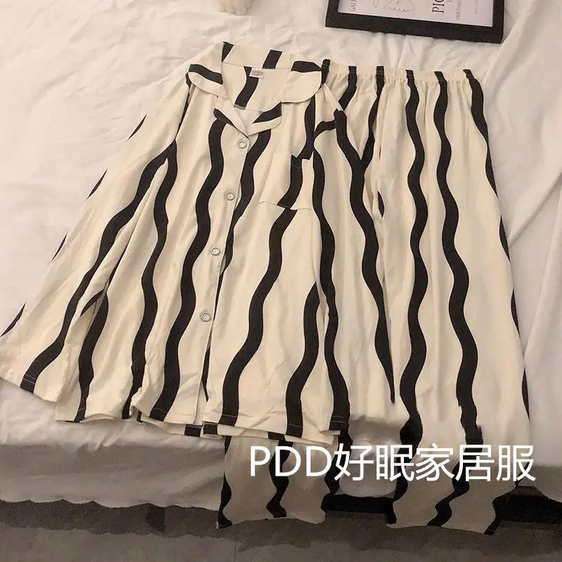 2023 Couples' pajamas, women's spring long-sleeved housewear, 2022 new spring and autumn two-piece suit