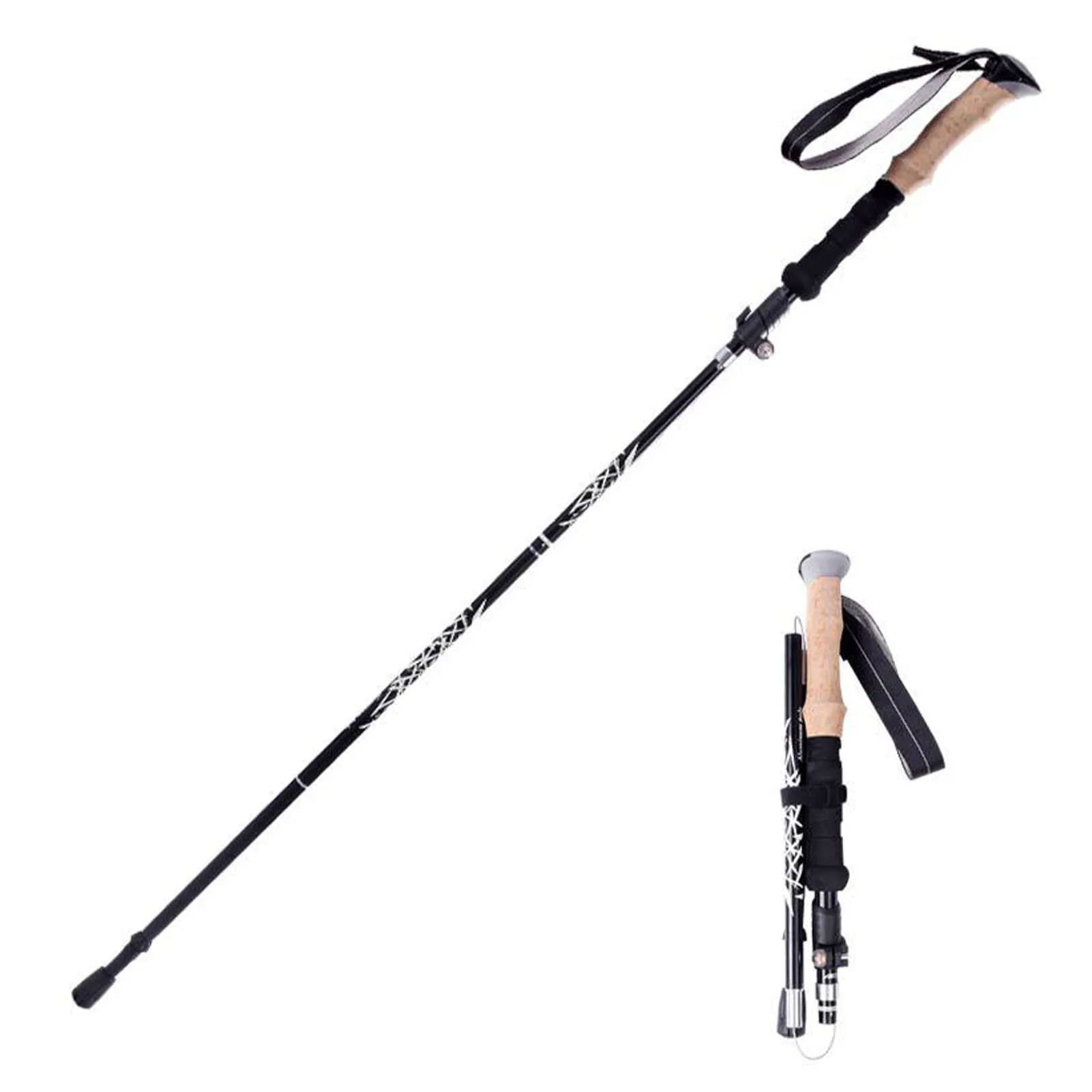 

Outdoor Multifunction Walking Stick Trekking Poles Telescopic Fold Crutches Hiking Stick Crutch Elderly EVA Stick Walking Cane