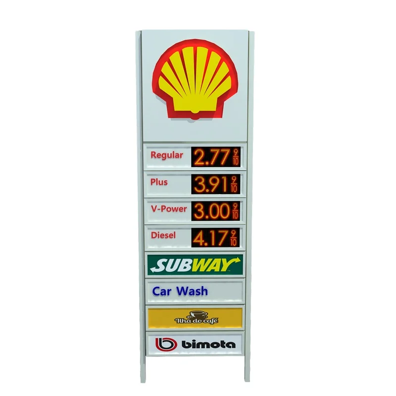 

led outdoor advertising pylon board signs