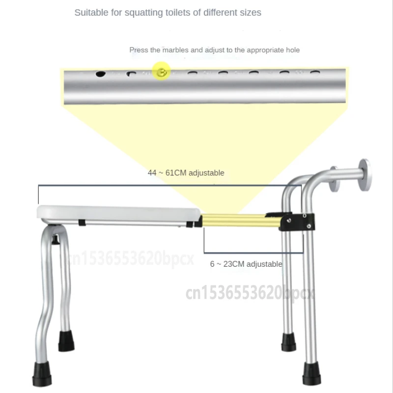 Стул для туалета Squat Change To Sit, складывающийся, изготовленный из алюминиевого сплава, для пожилых и беременных женщин, выдерживающий нагрузку до 180 кг.