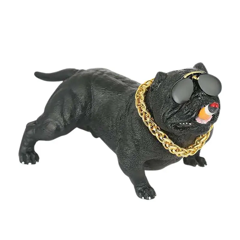 

Аксессуары для приборной панели Bully Dog украшение интерьера автомобиля модная забавная игрушка собака с необработанной цепью украшение автомобильные аксессуары