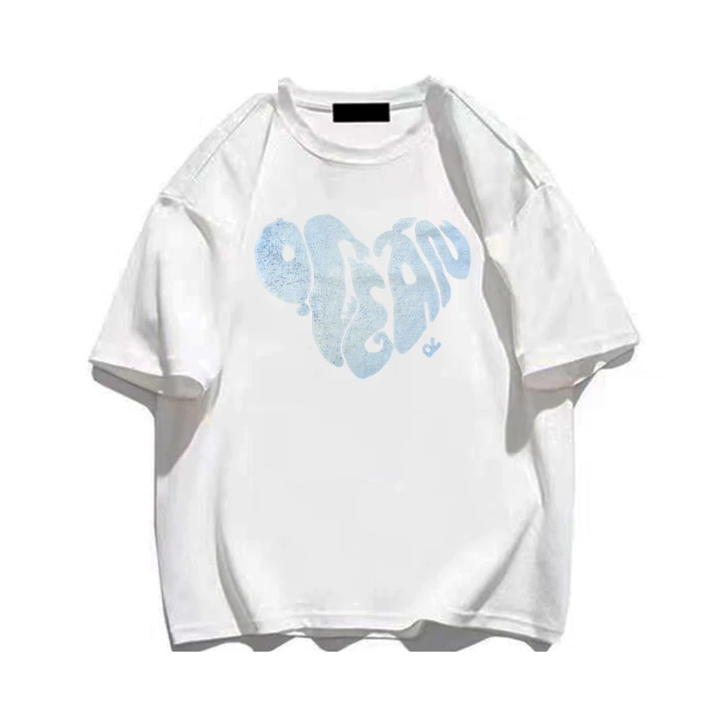 

45r Printed Tee Cotton Oversized S-4XL Streetwear Animal Themed Short-Sleeved Top For Women Loose Fit Crewneck Men'S T-Shirt