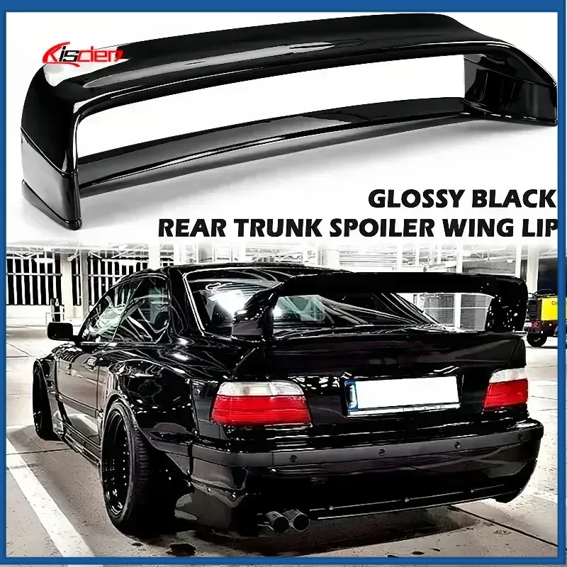 Фото E36 Спойлер на крыло для Bmw M3 1990-2000 318i 323i 323ti Седан/купе Спортивные спойлеры Gt Silver Спойлер на крышку багажника и губа №1