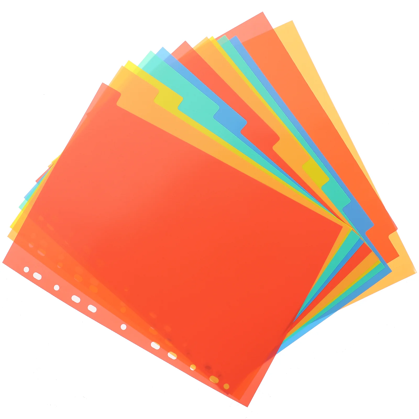 

15 Sets Plastic File Folders A4 Index Divider Binder Dividers Card For Pvc School Office