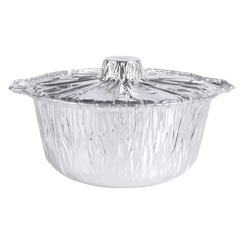 

Pans Disposable Tin Pan Aluminum Roundroastinglids Take Container Out Trays Cooking Baking Tray Bbq Greaseto Go Boxes Pot Meat