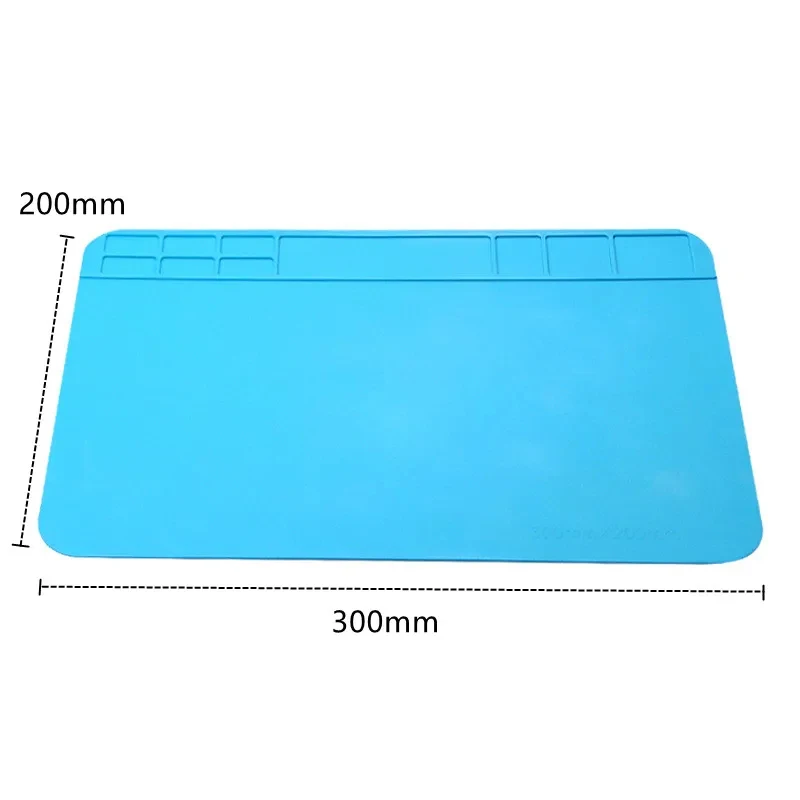 Термостойкий силиконовый магнитный коврик для ремонта электроники 300*200 мм