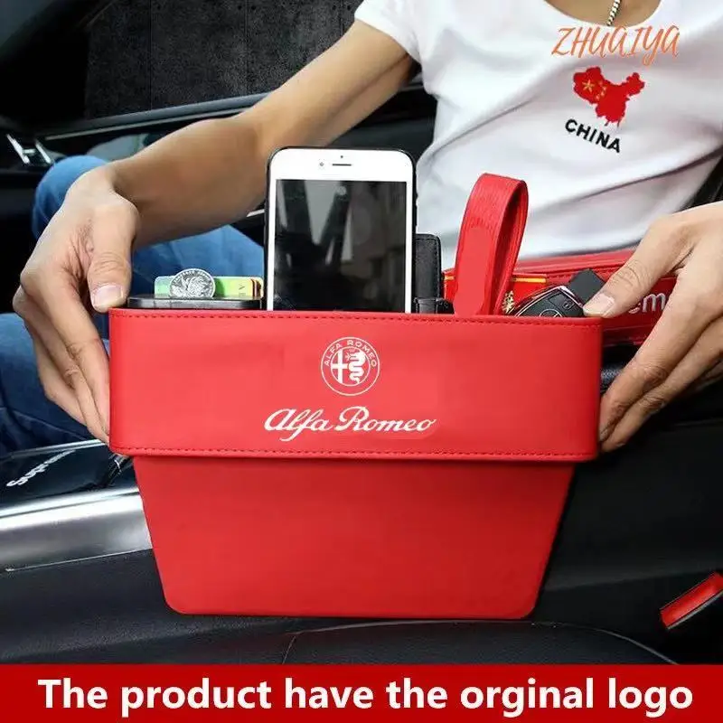 

Car Seat Crevice Storage Box Gap Multifunction Stowing Tidying box For Alfa Romeo 147 156 159 Giulietta Stelvi Car Accessories