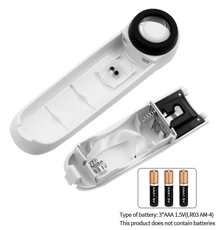 Ручное увеличительное стекло 40x светильник светодиодный лампами ручная лупа с