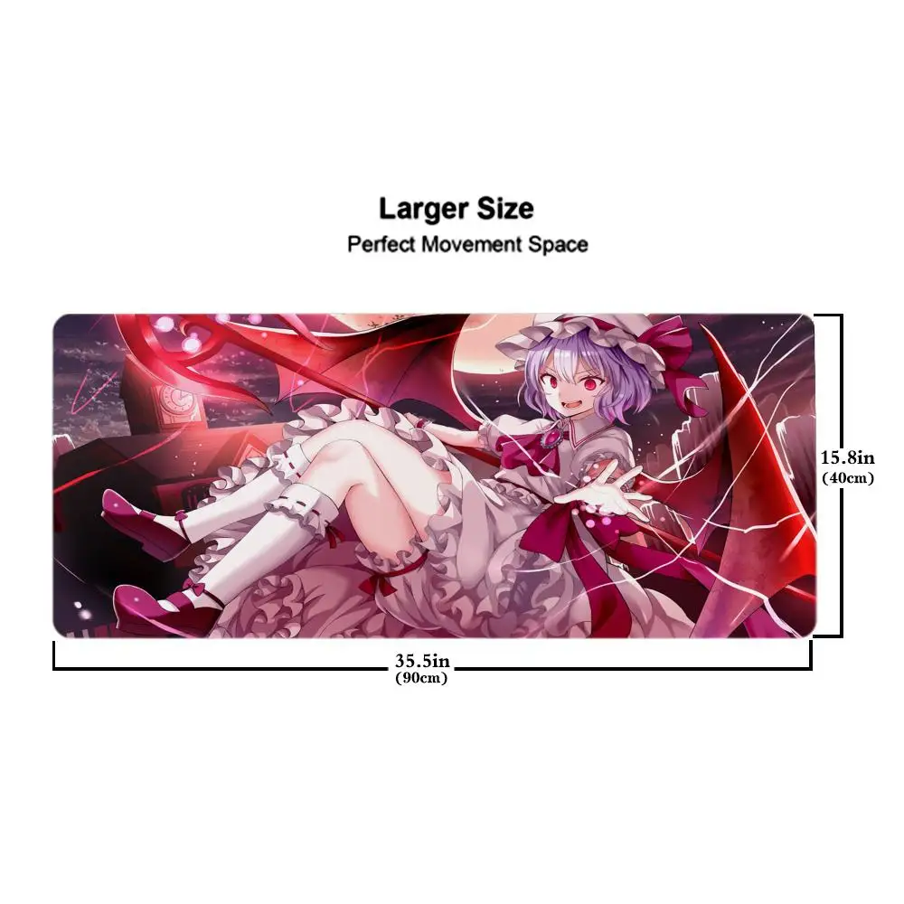 Remilia Scarlet Коврик для мыши Клавиатура Luge 1200X600 мм Настольный коврик ПК Геймер