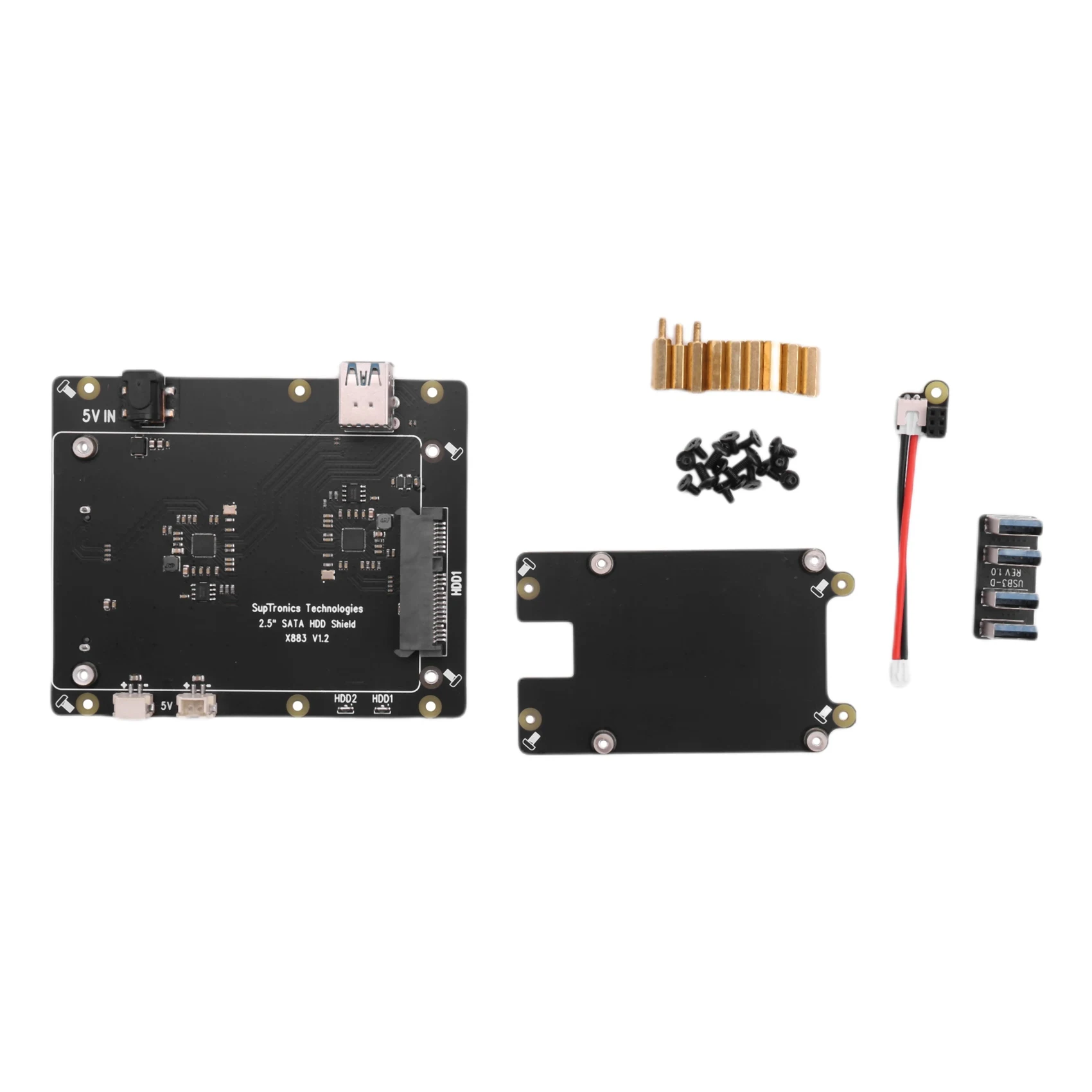 

Для Raspberry Pi 4 Dual SATA, X883 V1.2 Dual 2,5 дюйма SATA HDD/SSD Плата расширения UASP поддерживается для Raspberry Pi 4