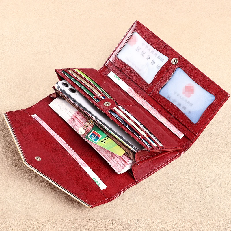 2022 Women Genuine Leather Wallet Ladies Hasp Patent Wallets Luxury Brand Coin Purse Female Clutch 3 Fold Cowhide |