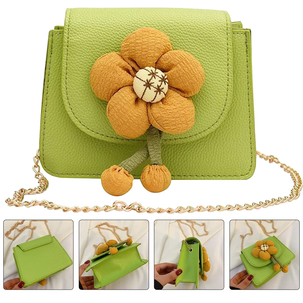 

Цветочный декор, кросс-боди, кошелек на плечо для девочек, мультяшная Милая Детская сумка для девочек, сумки через плечо в форме малыша, коше...