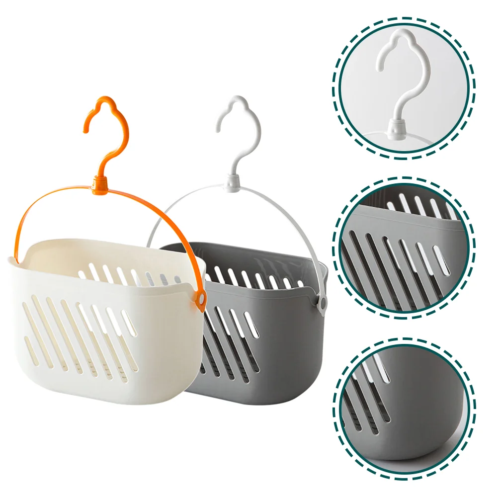 

Hangable Storage Basket Drainage Fruit Kitchen Wall Hanging Vegetable Baskets Bathroom