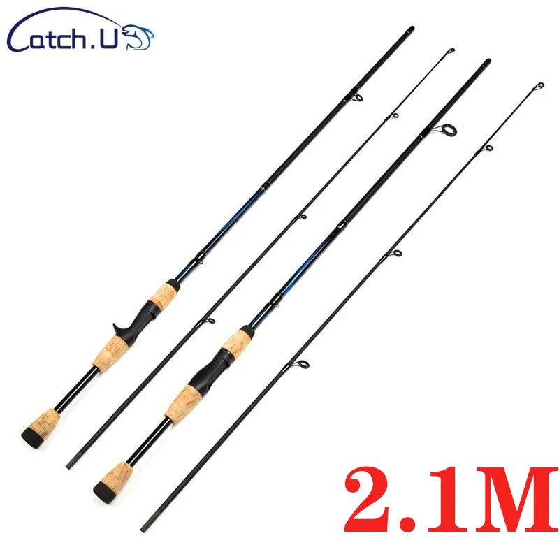 

2.1m Fishing Rod Carbon Fiber Spinning/Casting Fishing Pole Fast Lure Fishing Rods Bait WT 6-12g Line WT 6-12LB for River LAKE