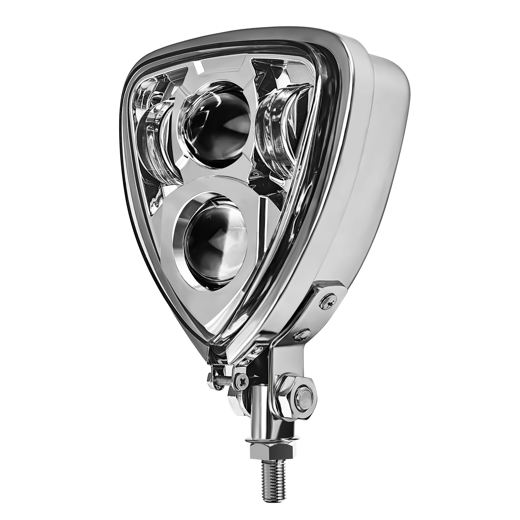 

Светодиодный треугольный светильник для мотоцикла, двойной светильник, соединительный кронштейн для Harley Touring Cafe Racer Chopper Bobber