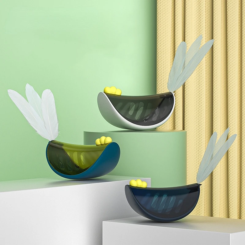 

Игрушки для кошек, тумблер с утечкой еды, забавный кот-качалка, перо, курица, котенок, головоломка для снятия скуки, интерактивные товары для домашних животных