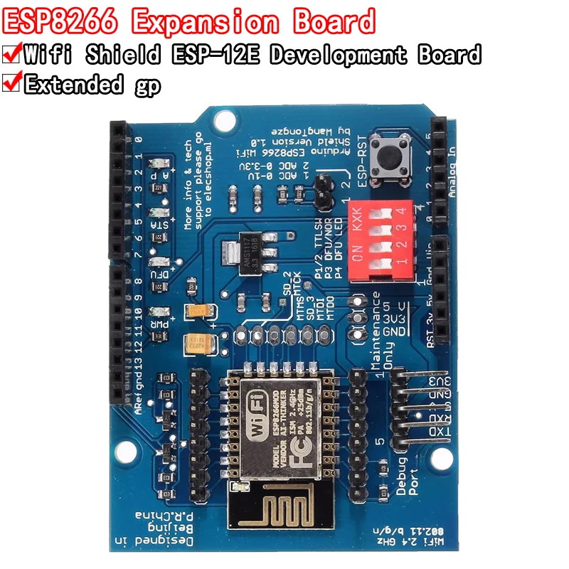 ESP8266 ESP-12E UART WIFI Беспроводная плата разработки щита для Arduino UNO R3 Печатные платы