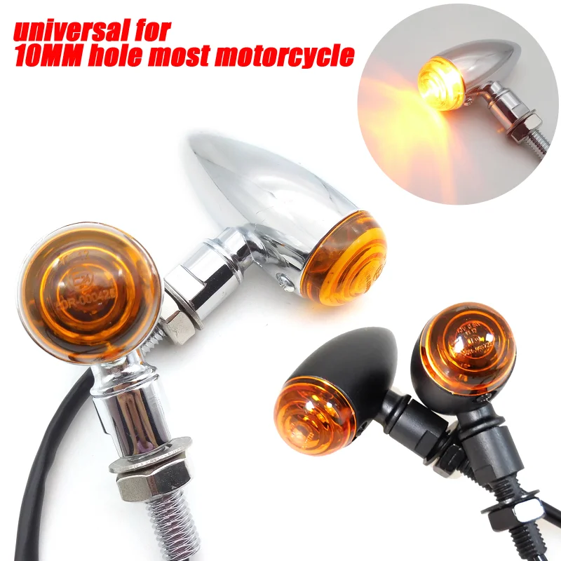

Universal 10mm Hole Motorcycle Front Rear LED Turn Signals Yellow LED Turn Signal Lights Mini Blinker Turn Light Lamp