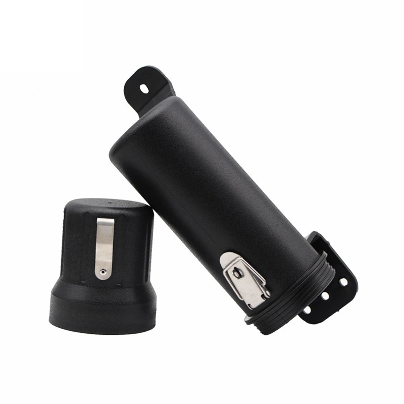 

2X Waterproof Tool Tube Gloves Raincoat Storage Box With Lock Buckle Universal For Honda Yamaha Kawasaki