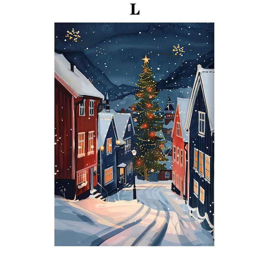 

Настенная картина "Романтический зимний снег ночью в Париже"