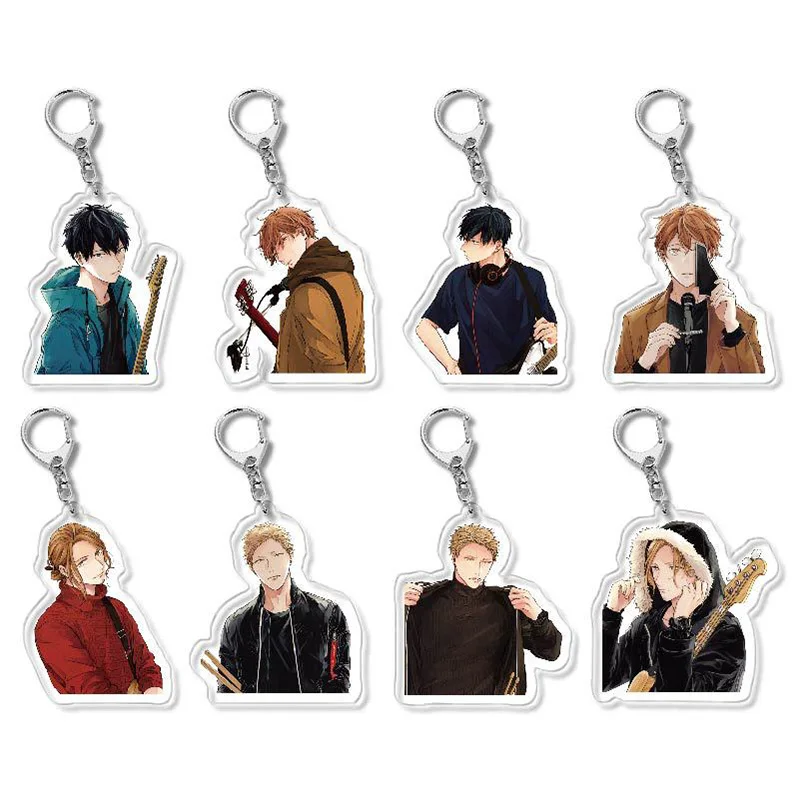 Брелок в стиле аниме с мультяшным принтом манга Yaoi Bl прилагается акриловый