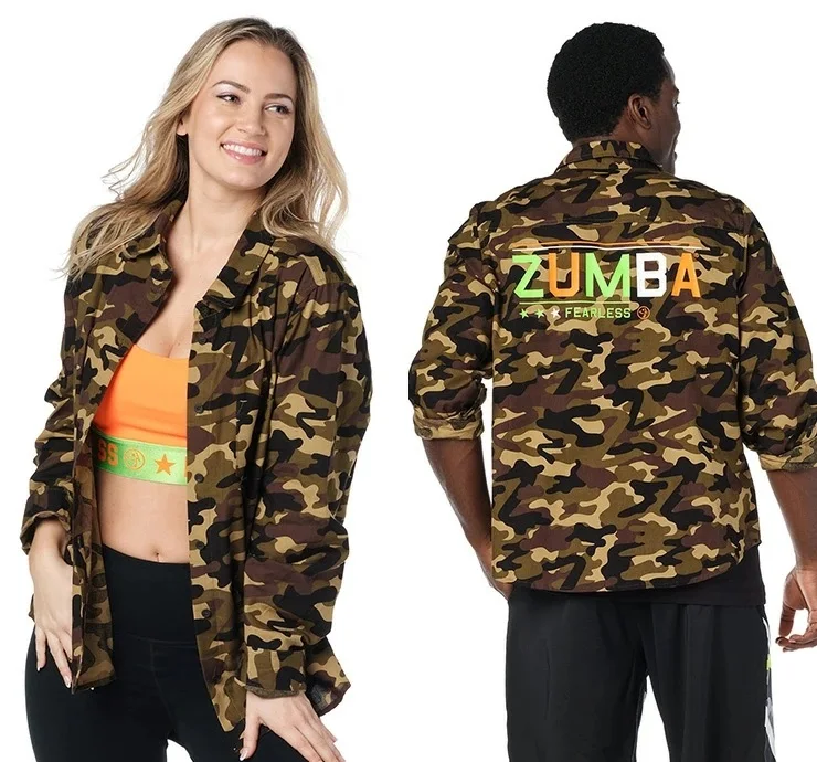 

New ARRIVEL tops clothes women tshirt long sleeve ZUMBA Vibes Zip-Up Jacket Coat T2409