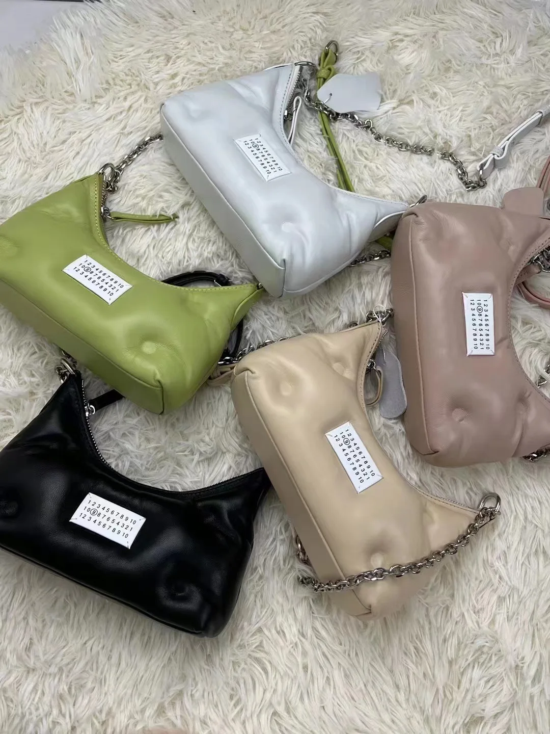 

Margiela Mini HOBO Bag Women's Luxury Brand MM6 Lambskin Cloud Bag Cute Crossbody Shoulder Packet Fashion Daily Limite Casual