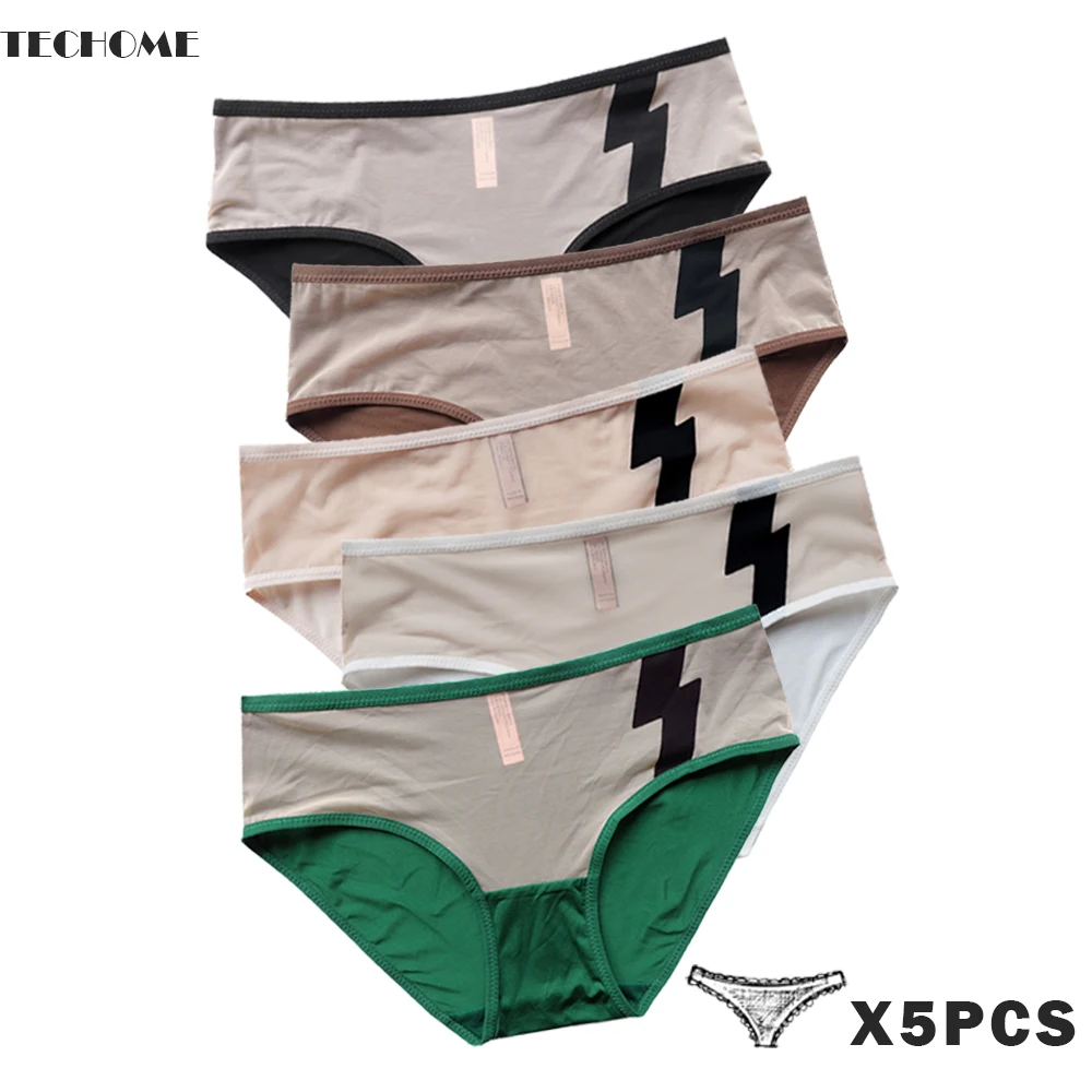

5 шт., женские бесшовные трусы с заниженной талией