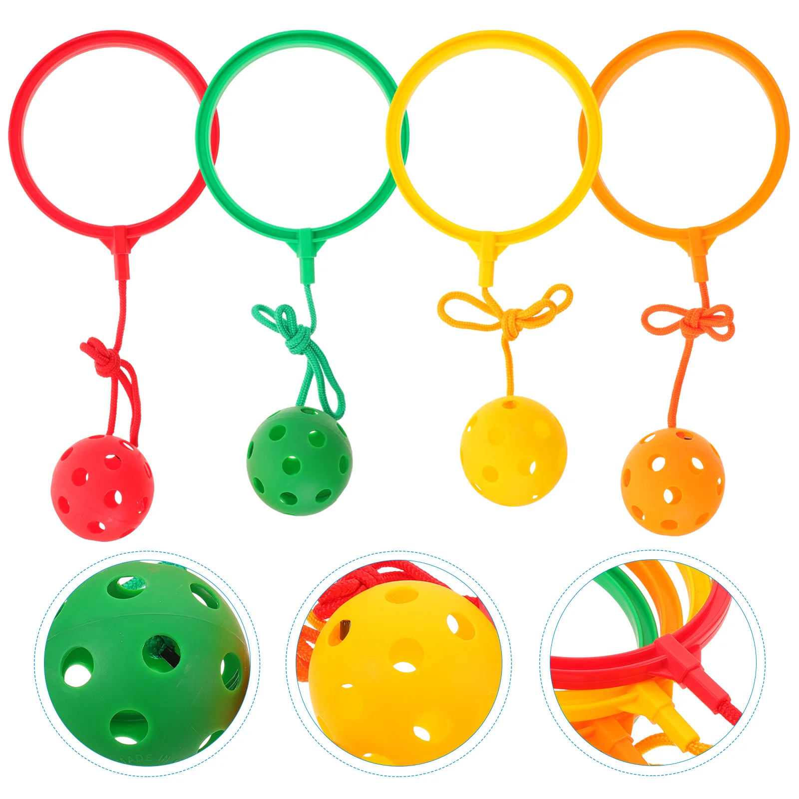 

4 набора, Детские мячи для прыжков, игра для фитнеса для детей (оранжевый/красный/желтый/зеленый)