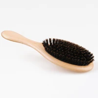 high quality wood beech hair cushion brush paddle boar bristle hair comb for hair styling oil distributing salon detangler brush