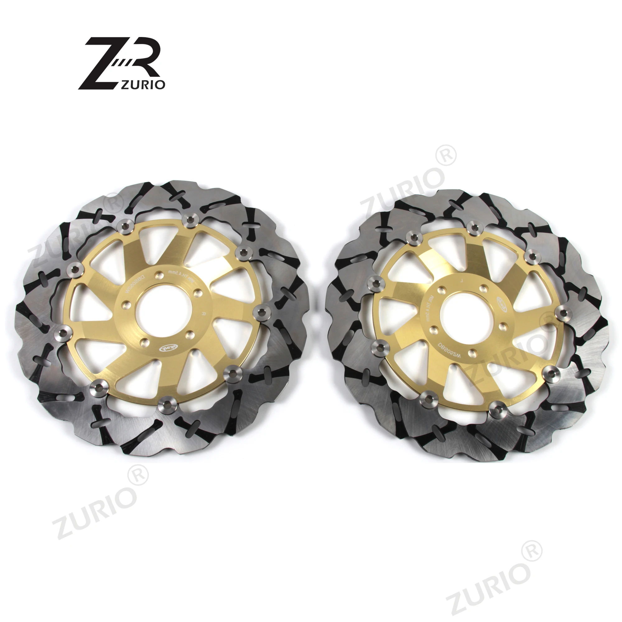 Фото ZURIO для KAWASAKI ZZR 1100 1990-1992 годов с ЧПУ передние тормозные диски мотоцикла ZZR1100 1990 1991 1992 №1