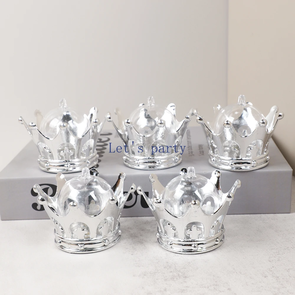 

Пластиковые коробки для конфет с золотой короной, 5 шт.