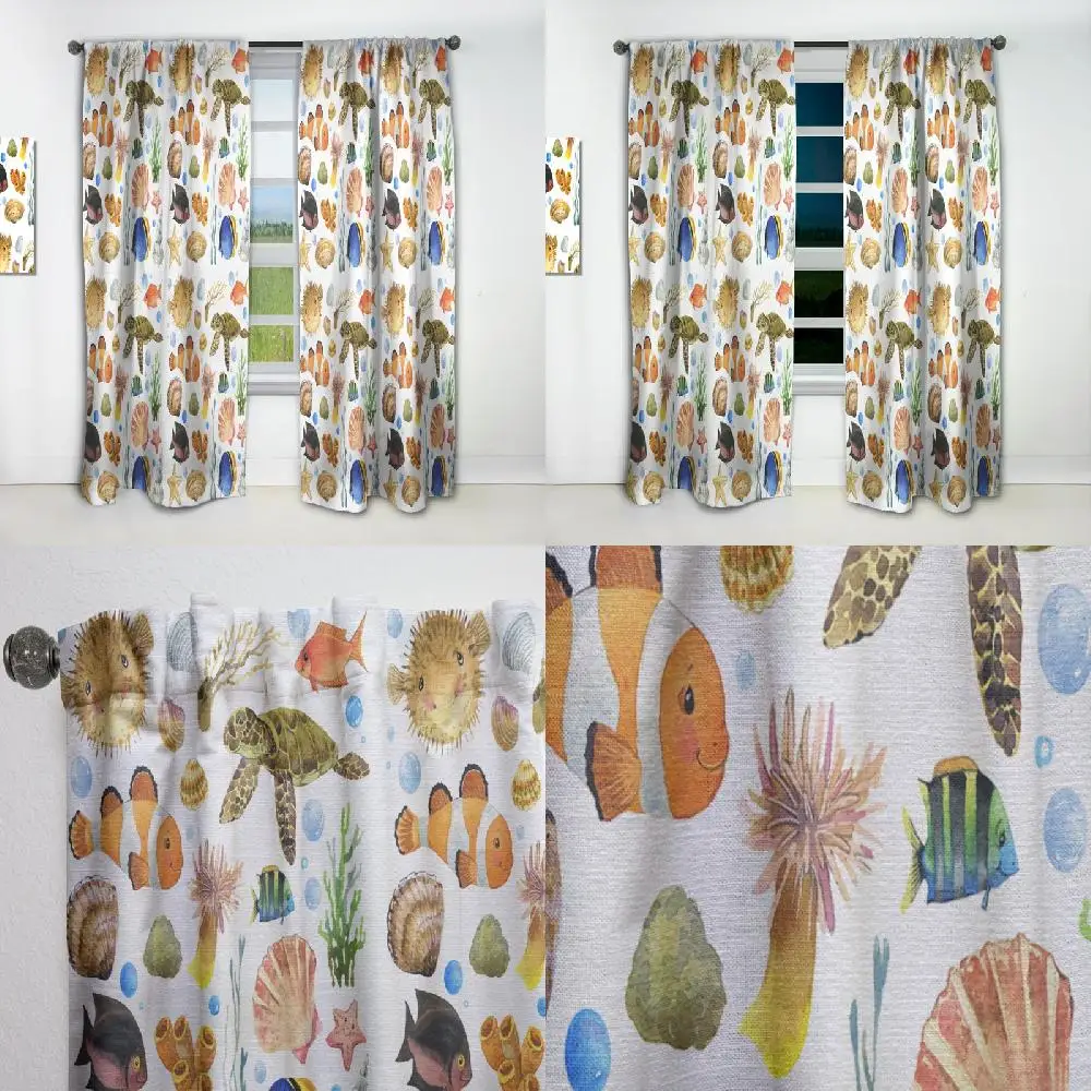 

Life Form XII' Nautical & Coastal Curtain Panel