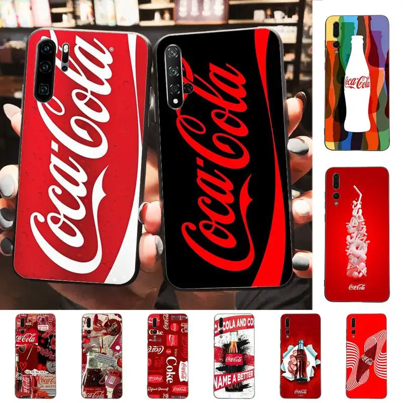 

Fashion Drink Co-ca-cola Phone Case For Huawei P 8 9 10 20 30 40 50 Pro Lite Psmart Honor 10 lite 70 Mate 20lite