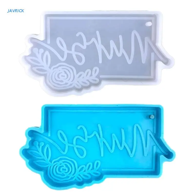 

Resin Casting Silicone Mold Square Flower Nurse Keychain Pendant Jewelry Mould