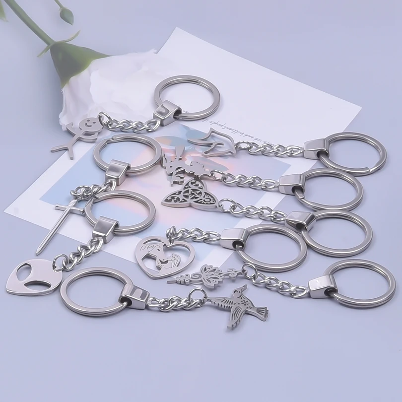 

Fashion Metal Animal Hummingbird Horse Pendant Keychain For Women Men Accessories Stainless Steel Jewelry Fit Bag Charm Keyrings