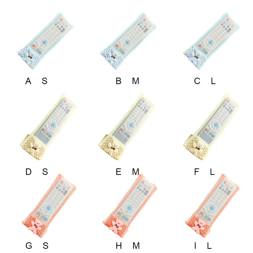 

Пульт дистанционного управления для телевизора, оригинальный дизайн с маленьким медведем, аксессуар, кружевная ткань, пылезащитный чехол, ...
