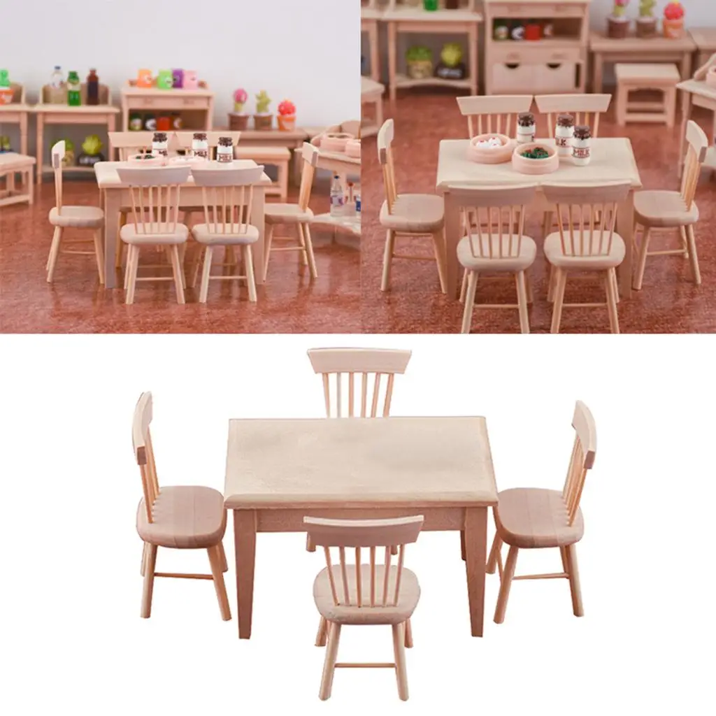 

1:12 Dolls House Miniature Mini Dining Chairs Furniture Accessory