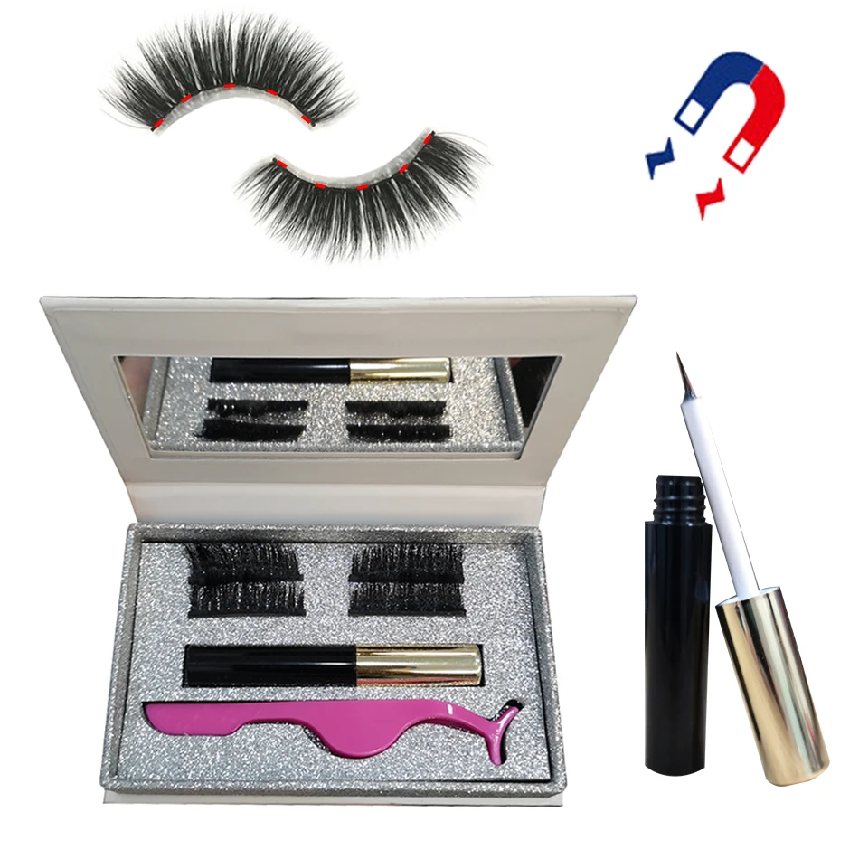 

Magnetic Eyeliner False Eyelash Set Reusable Magnet and Eyeliner Eyelashes, Customizable