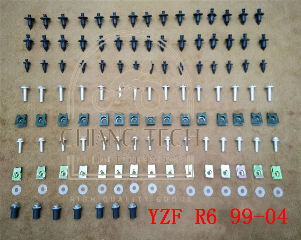 Комплект обтекателей болты для кузова винты YAMAHA YZF R6 1999-2004 |