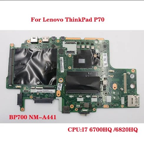 Материнская плата для ноутбука Lenovo ThinkPad P70 20ES, материнская плата стандарта BP700 с процессором: I7 6700HQ/6820HQ, отправлена 100% тестовая работа