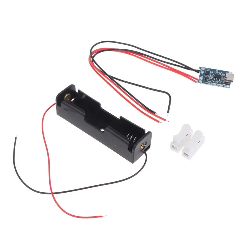 Фото Модуль зарядного устройства для литиевых батарей 18650 TP4056 DIY KIT + 1 корпус для батареи 18650 + плата повышения напряжения 3.7В USB для мобильного питания №4