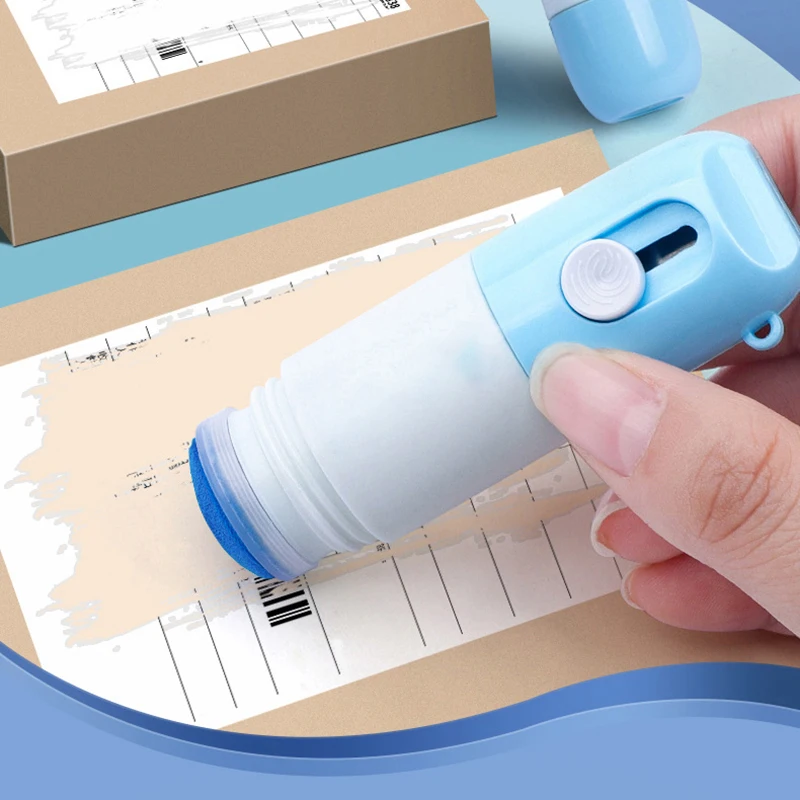 

Thermal Paper Correction Fluid With Unboxing Knife Confidential Seal Correction Device Portable Courier Invoice Alter Tool