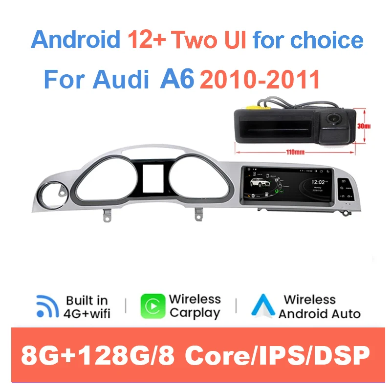 

Автомагнитола Autotop, 8,8 дюйма, Android 12, для Audi A6 C6 2005-2012 MMI 2G 3G, GPS-навигация, 4G, Wi-Fi, Carplay, DSP, 2 Din, монитор BT