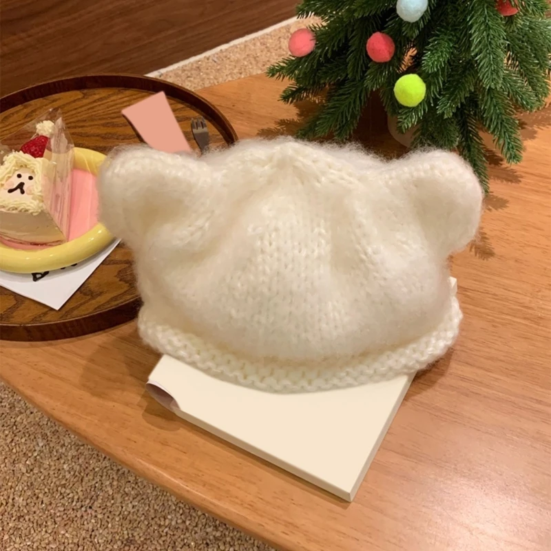 Шляпа в форме медвежьих ушей. Забавная плюшевая шапка унисекс с откидной крышкой