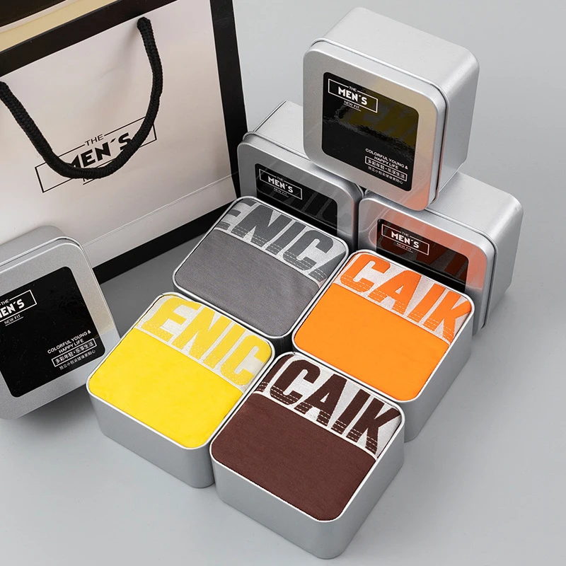 Men's Panties Set Men Underwear Men's Shorts Man Underpants Cotton Ropa Interior Hombre Calzoncillos Breathable Elastic Boxer