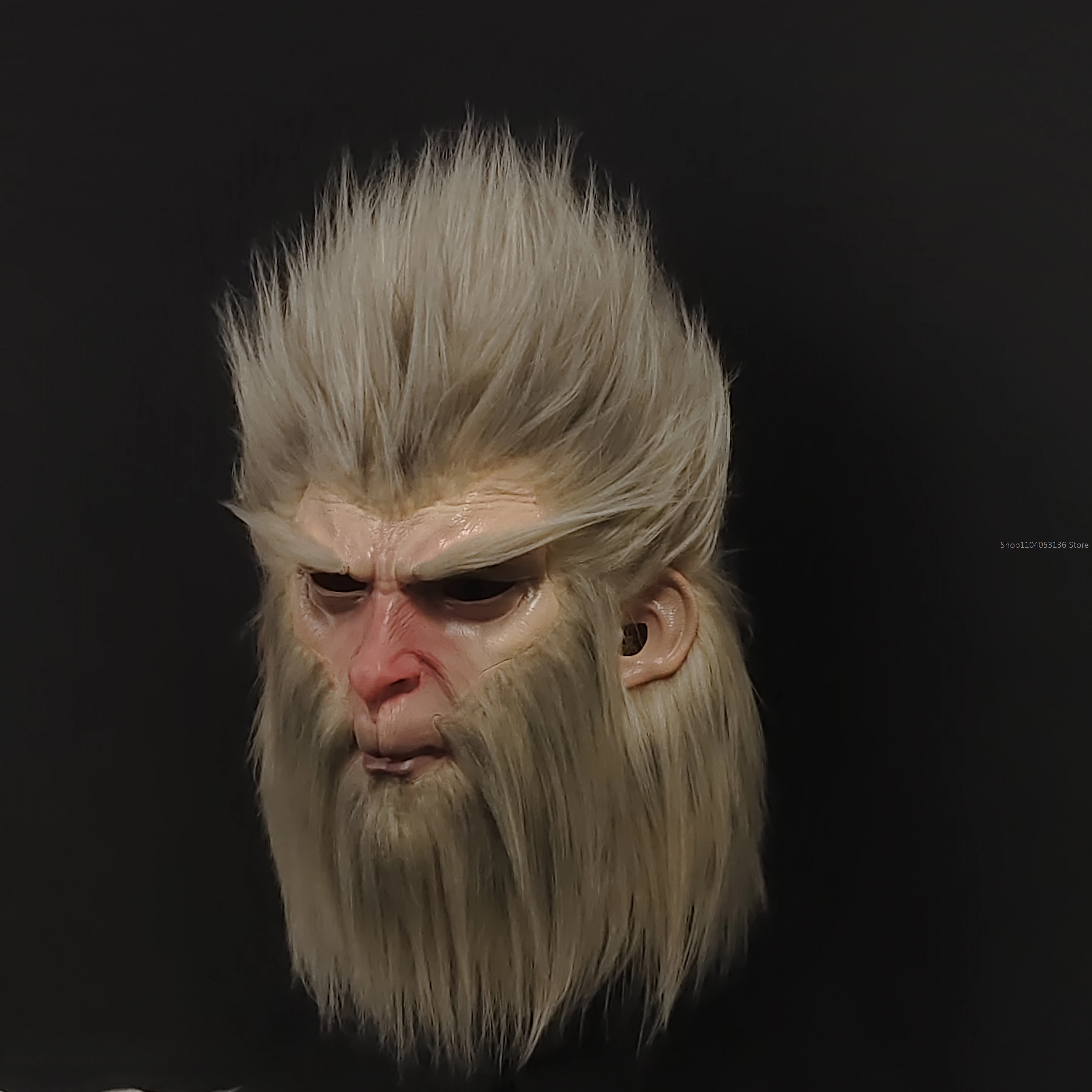 Маска с коллекционным уровнем Реалистичная черная миф латексная маска Wukong
