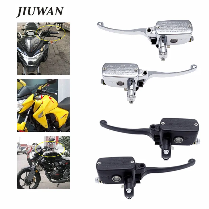 

Universal Black/Silver 7/8" Motorcycle Brake Master Cylinder Clutch 10mm Aluminum Brake Levers Fit For 125cc ATV Moto Bike