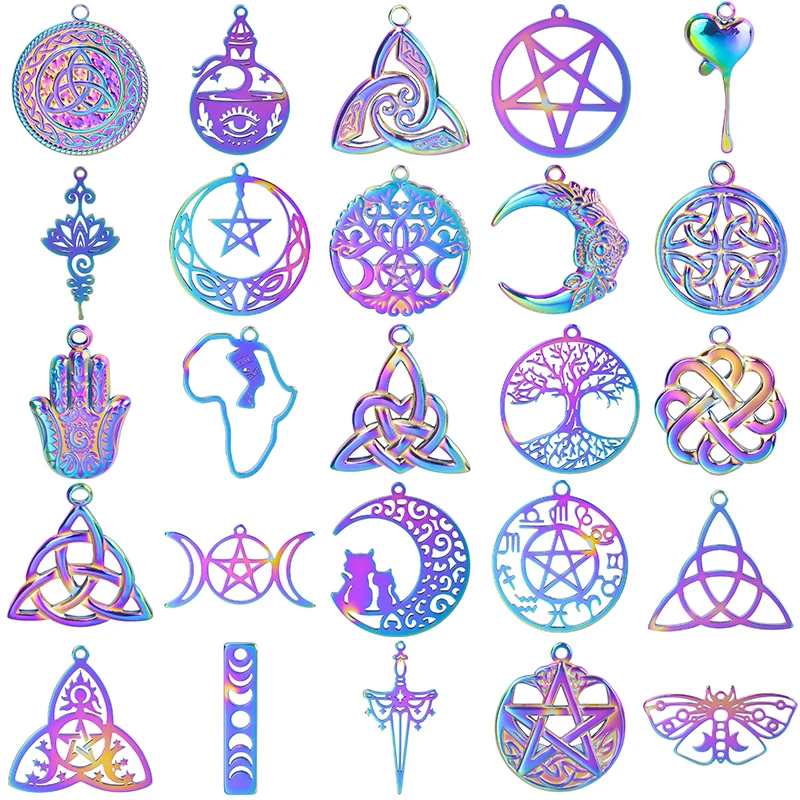 

6 шт./партия, подвески-амулеты из нержавеющей стали